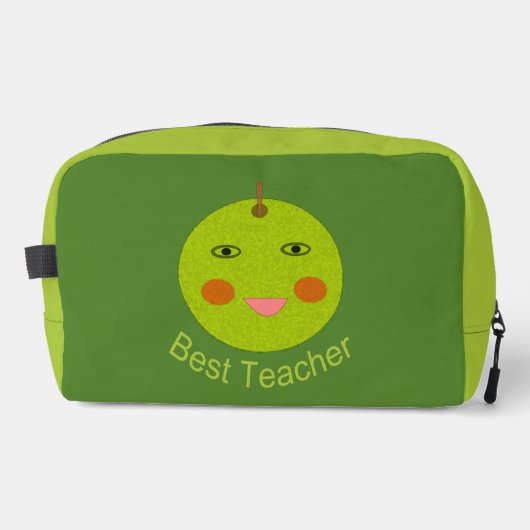 Bester Lehrer Happy Apple Waschbeutel (Vorderseite)