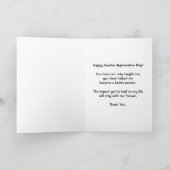 Bester Lehrer im Weltgeburtstag! Karte (Innenseite)