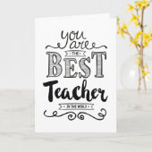 Bester Lehrer im Weltgeburtstag! Karte (Gelbe Blume)