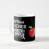 Bester Lehrer in der Galaxie-Trophäe der Welt best Kaffeetasse (Vorderseite Links)