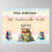 Bester Lehrer in der Welt - Illustration Poster (Vorne)