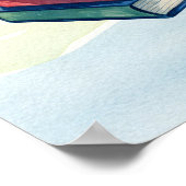 Bester Lehrer in der Welt - Illustration Poster (Ecke)