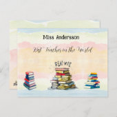 Bester Lehrer in der Welt - Illustration Postkarte (Vorne/Hinten)