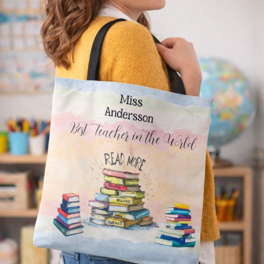 Bester Lehrer in der Welt - Illustration Tasche