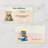 Bester Lehrer in der Welt - Illustration Visitenkarte (Vorne/Hinten)