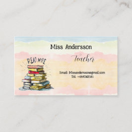 Bester Lehrer in der Welt - Illustration Visitenkarte