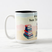 Bester Lehrer in der Welt - Illustration Zweifarbige Tasse (Links)