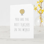 Bester Lehrer in der Weltphonik-Gruß-Karte Karte (Gelbe Blume)