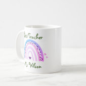 Bester Lehrer Individuelle Name Niedlicher Farbenf Kaffeetasse (Vorderseite Links)