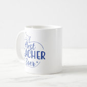 Bester Lehrer je Apple Personalisiert Kaffeetasse (Vorderseite Links)