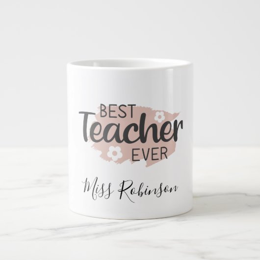 Bester Lehrer je ästhetischer Lehrer Wertschätzung Jumbo-Tasse (Vorderseite)