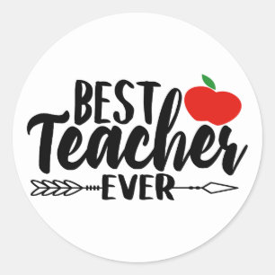 Bester Lehrer je auf dem Etikett Runder Aufkleber