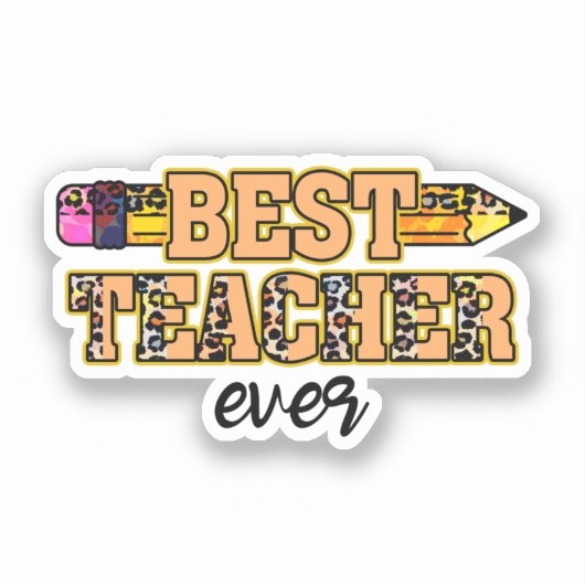Bester Lehrer je Aufkleber (Vorderseite)
