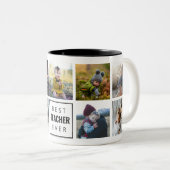 Bester Lehrer je benutzerdefinierte Foto-Tasse Zweifarbige Tasse (VorderseiteRechts)