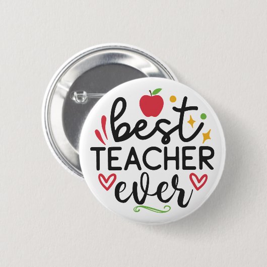 Bester Lehrer je Button (Vorne & Hinten)