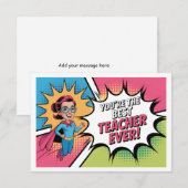 Bester Lehrer je Dankeskarte (Vorne/Hinten)