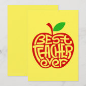 Bester Lehrer je Dankeskarte (Vorne/Hinten)