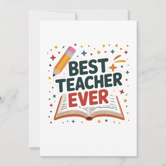 Bester Lehrer je Einladung (Vorderseite)