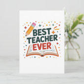 Bester Lehrer je Einladung (Stehend Vorderseite)