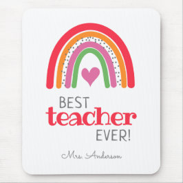 Bester Lehrer je farbiger Regenbogen Mousepad