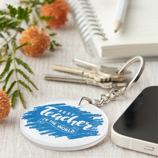 Bester Lehrer je Geschenk Acrylic-Schlüsselanhänge Schlüsselanhänger (Vorderseite rechts)