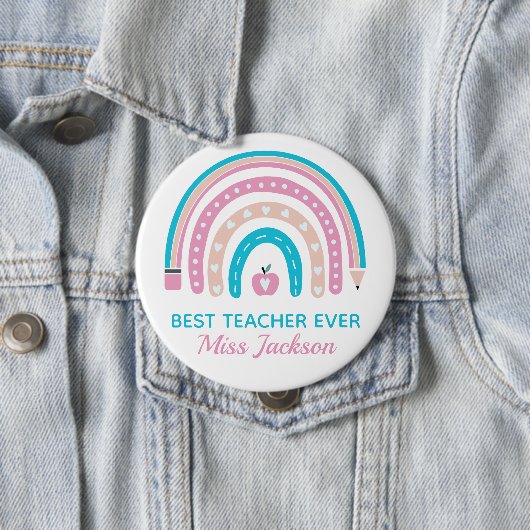 Bester Lehrer je - Geschenk für Lehrer Button (Beispiel)