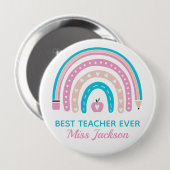 Bester Lehrer je - Geschenk für Lehrer Button (Vorne & Hinten)