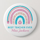 Bester Lehrer je - Geschenk für Lehrer Button (Vorderseite)