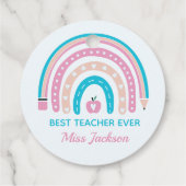 Bester Lehrer je - Geschenk für Lehrer Geschenkanhänger (Rückseite)