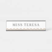 Bester Lehrer je Geschenkenke Name Plakat Schreibtischnamensplakette (Vorderseite )