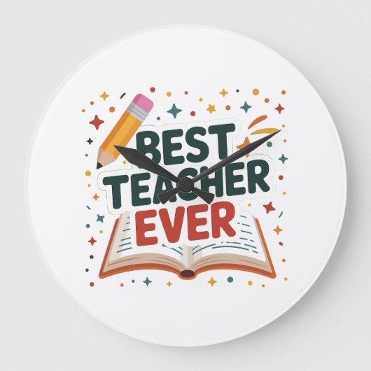 Bester Lehrer je Große Wanduhr (Vorderseite)