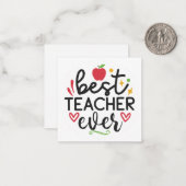 Bester Lehrer je Lehrer Mitteilungskarte (Vorderseite/Rückseite Beispiel)