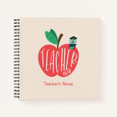 Bester Lehrer je, Lehrer Wertschätzung Apple Wurm Notizblock (Vorderseite)