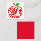 Bester Lehrer je Mitteilungskarte (Vorne/Hinten)