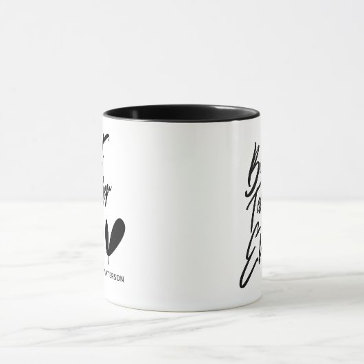 Bester Lehrer je Moderner Black Script Individuell Tasse (Zentrum)