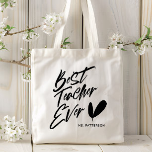 Bester Lehrer je Moderner Black Script Individuell Tragetasche