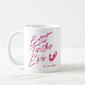 Bester Lehrer je Moderner Rosa Camouflage Individu Kaffeetasse (Links)