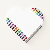 Bester Lehrer je Niedliche Farbraupen geben Notizblock (Rückseite)