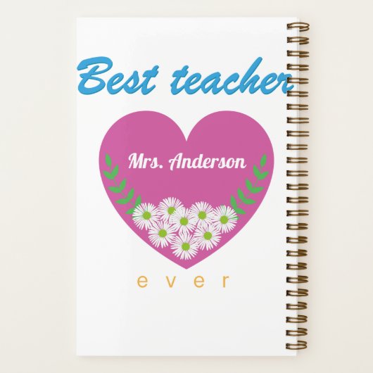 Bester Lehrer je Notizblock (Rückseite)