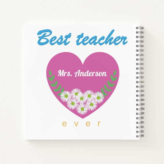 Bester Lehrer je Notizblock (Rückseite)