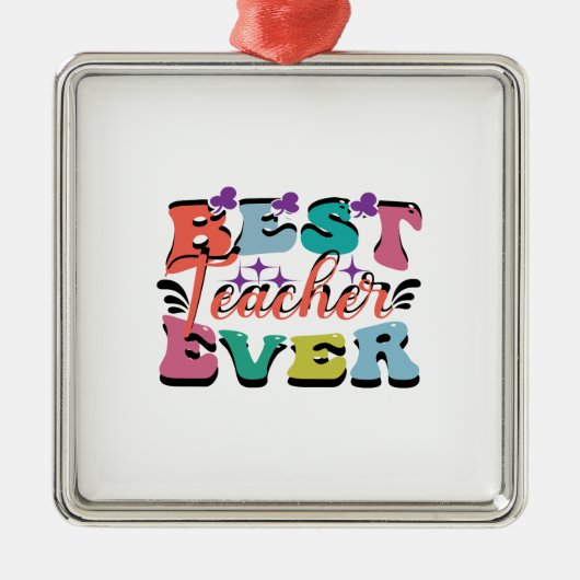 Bester Lehrer je Ornament Aus Metall (Vorne)
