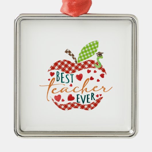 Bester Lehrer je Ornament Aus Metall (Vorne)