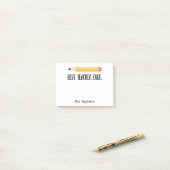 Bester Lehrer je | Personalisierte Anmerkungen Post-it Klebezettel (Auf Schreibtisch)