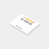 Bester Lehrer je | Personalisierte Anmerkungen Post-it Klebezettel (angewinkelt)