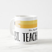 Bester Lehrer je | Personalisierte Tasse (Vorderseite Links)