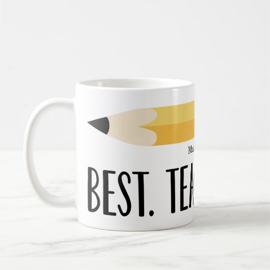 Bester Lehrer je | Personalisierte Tasse (Links)