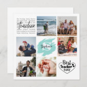 Bester Lehrer je Personalisierter FotoCollage (Vorne/Hinten)