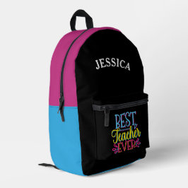 Bester Lehrer je Personalisierter Name Bedruckter Rucksack