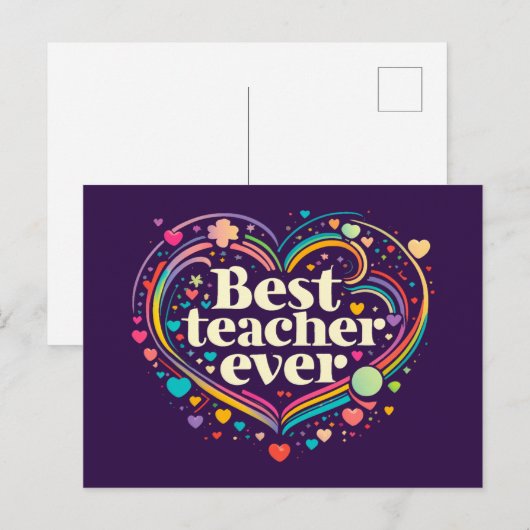 Bester Lehrer je Postkarte (Vorne/Hinten)