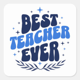 Bester Lehrer je Quadratischer Aufkleber